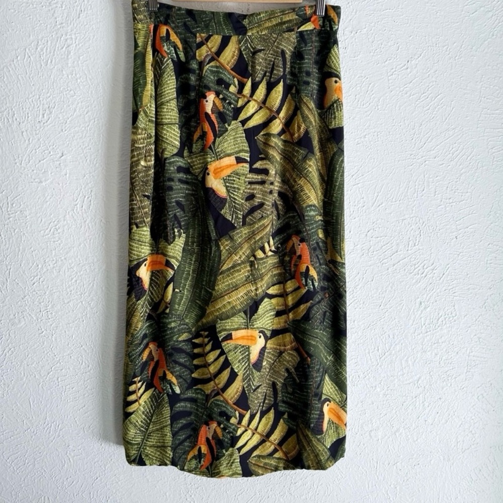 FARM Rio Jungle Print Midi reversible stripe skirt! - Picture 4 of 10